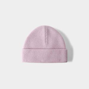 Aritzia Wilfred 100% Wool Soft Pink Ribbed Beanie